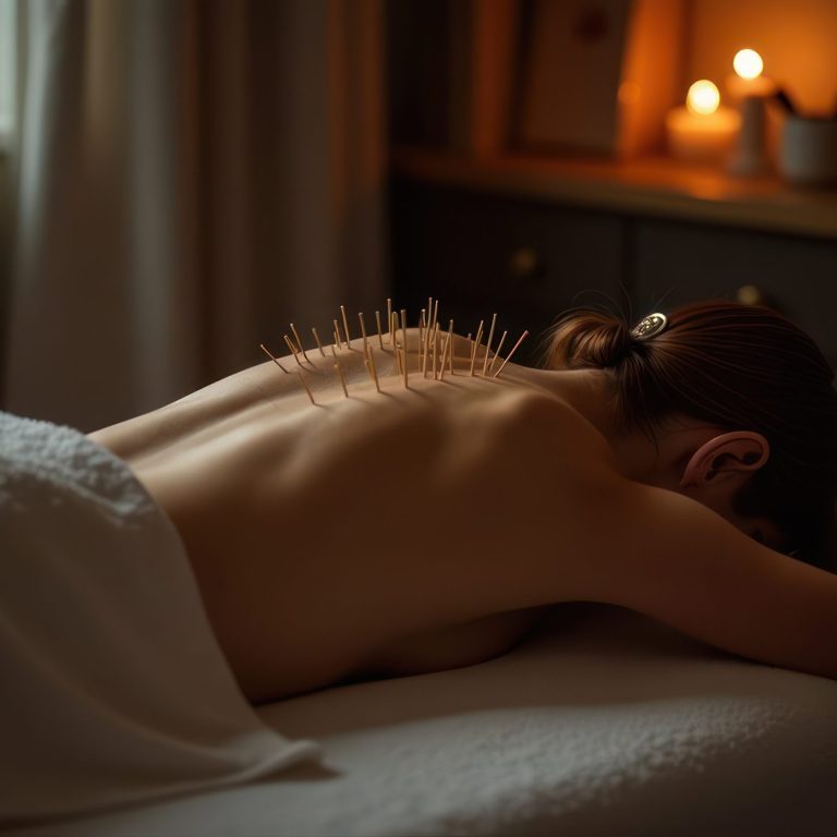Séance d’acupuncture : détente et bien-être dans une atmosphère apaisante